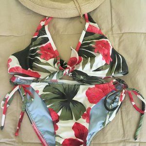 Tropical Floral Print Bikini